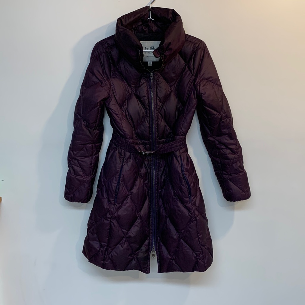 Coach Brand Women’s Winter Coat Dark Purple Color Size S/P